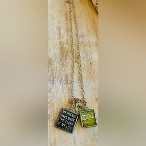 JK Designs two charm necklace with chain